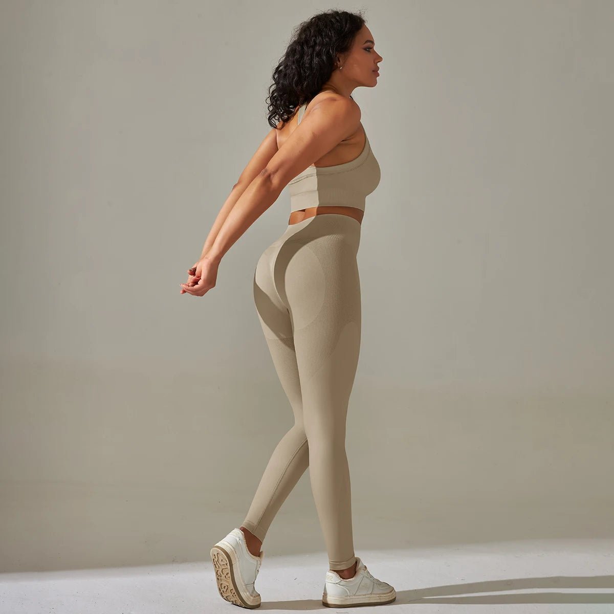 2Pcs Cross Bra Workout Running Yoga Leggings Set Gym Wear for Women - Allen - Fitness