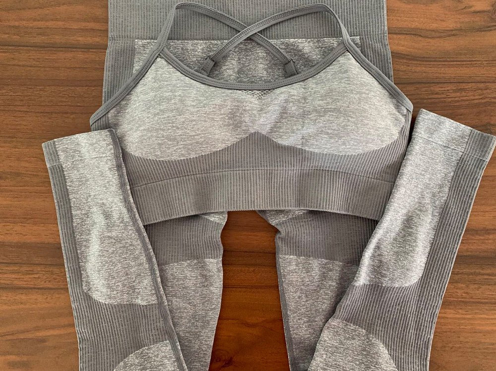 Hot Sale Women Sports Leggings Fitted Active Fitness two pieces Compression Yoga wear Sports Bra - Allen Fitness