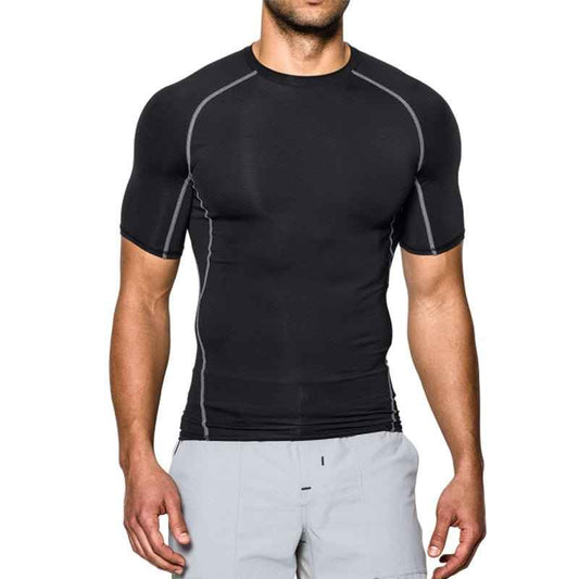 Mens Gym Tank Top - High-Quality Spandex Compression Sport Running Shirt