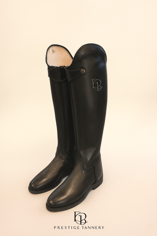 Classic Leather Equestrian Boots for Women - Elegant Zipper Closure for Dressage Competitions - Allen - Fitness