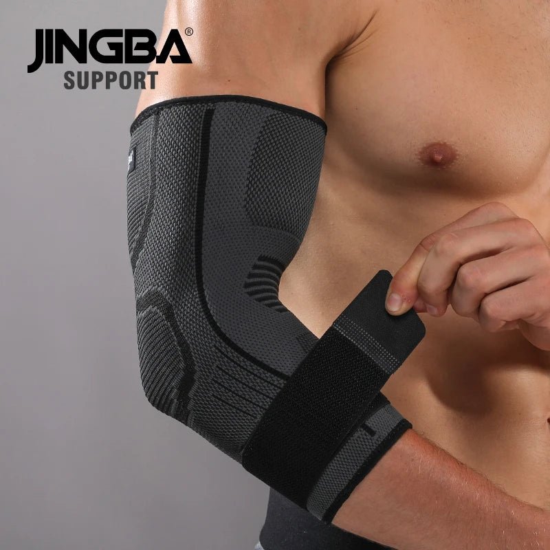 Elbow Compression Sleeve - Nylon Spandex Arm Support for Tennis Elbow Pain Relief - Unisex - Allen - Fitness