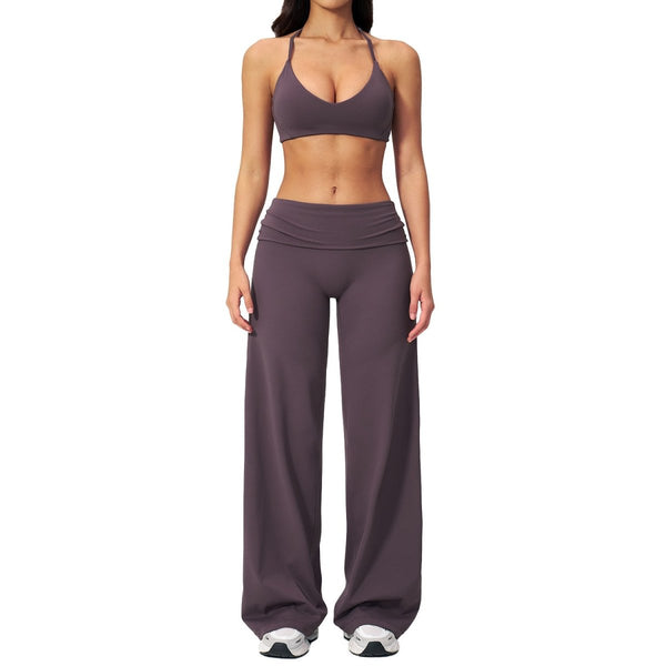 Fashionable Seamless Back Sports Bra Set with High-Waisted Leggings for Fitness, Running, Yoga and Casual Wear Style Activewear Set - Premium Fitness & Activewear for Men & Women|UK