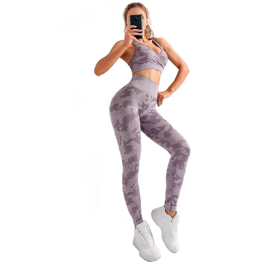 Gym Fitness Compression Workout Seamless Tights Women Leggings Yoga Clothes - Allen - Fitness