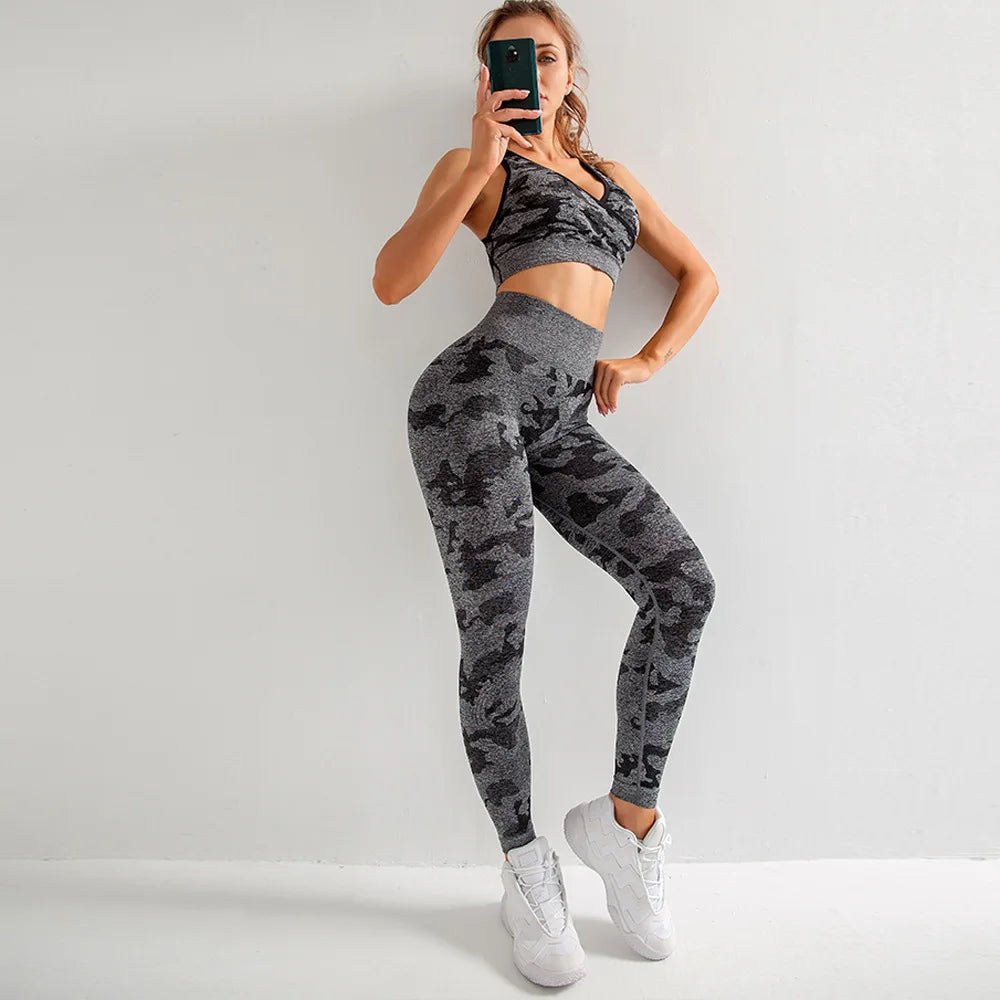 Gym Fitness Compression Workout Seamless Tights Women Leggings Yoga Clothes - Allen - Fitness