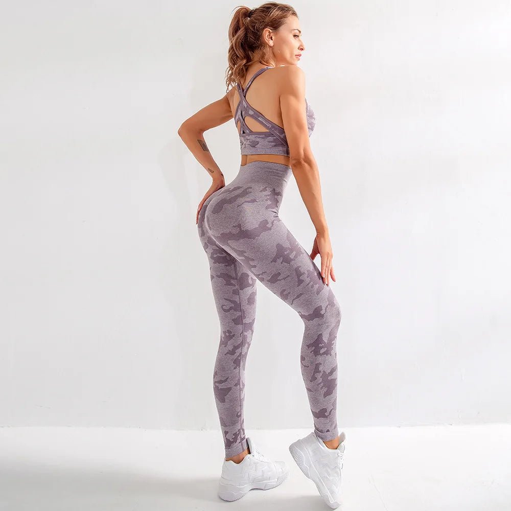 Gym Fitness Compression Workout Seamless Tights Women Leggings Yoga Clothes - Allen - Fitness