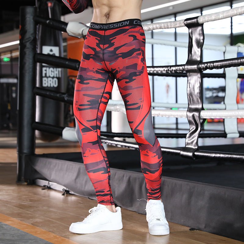 High-Performance Running Tights for Men - Compression Leggings, Moisture-Wicking, Multiple Sizes Available.