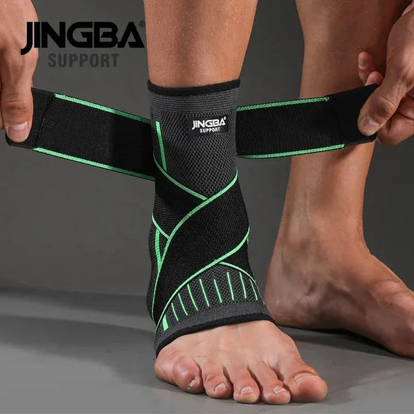 Adjustable Ankle Support Compression Sleeve with Strap for Sports and Recovery - Allen-Fitness