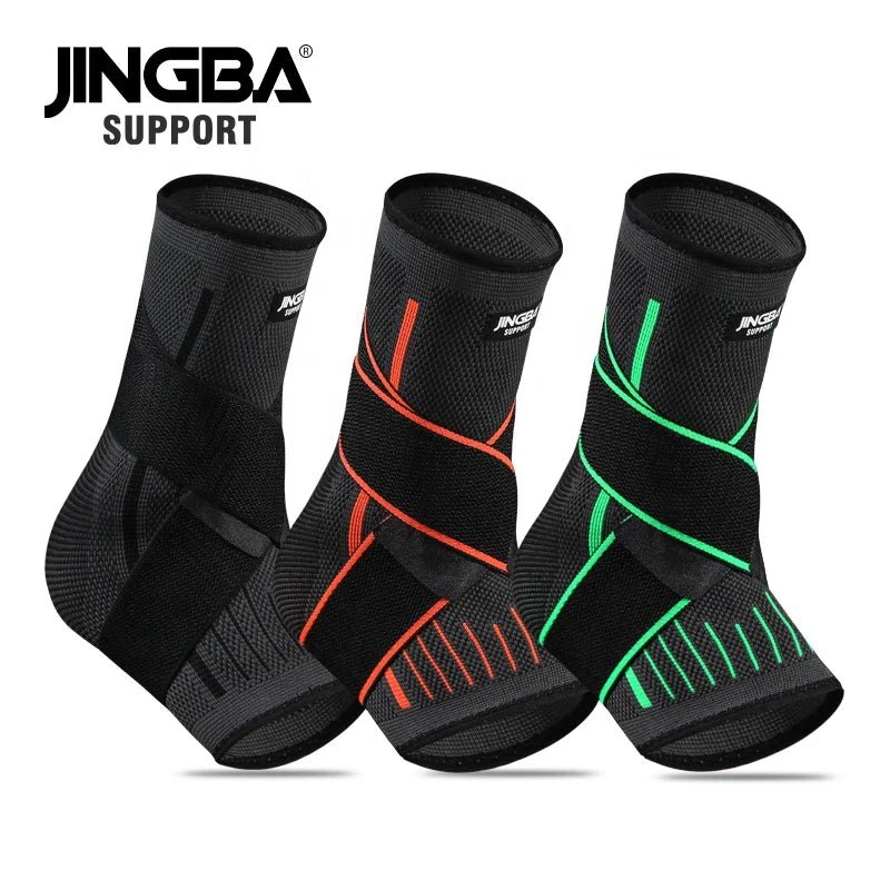 JINGBA Ankle Support Compression Knitted Ankle Sleeve with Strap Ankle Socks - Allen - Fitness