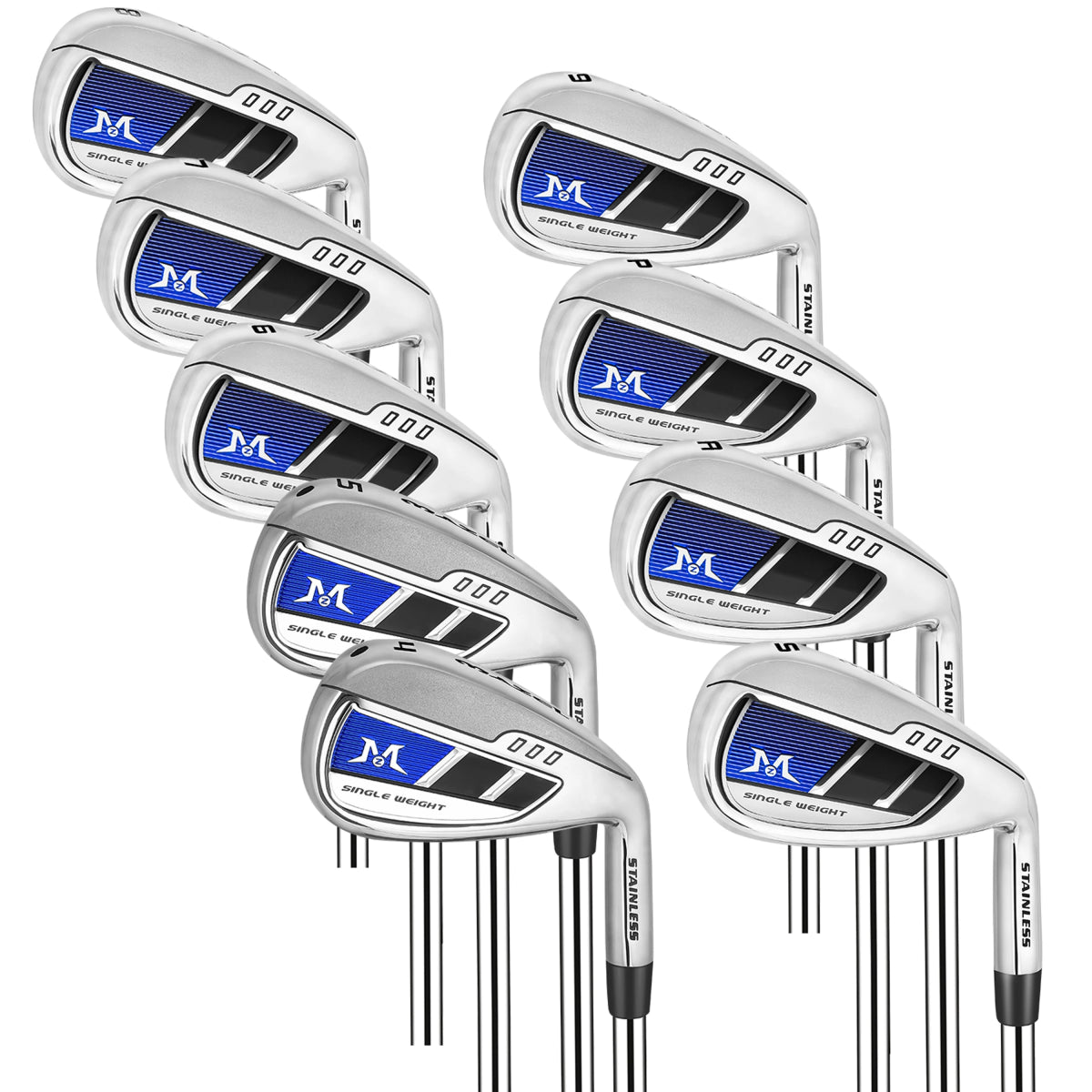 MAZEL Best Iron Sets For Beginners - Complete Right Handed Golf Club Set 4 - SW (9 Pieces) - Allen - Fitness