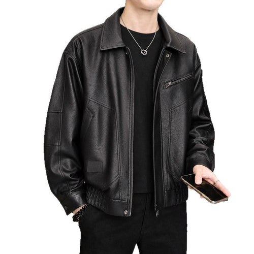 Men's Biker Casual Leather Jacket
