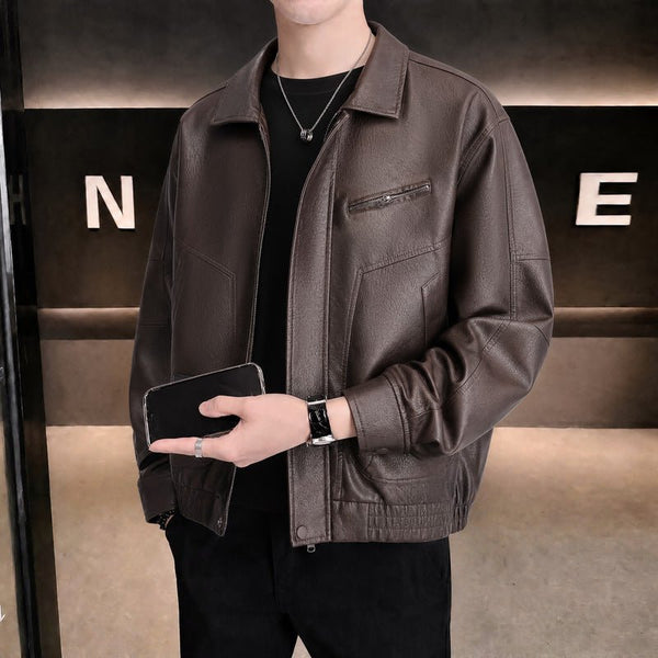 Men's Biker Casual Leather Jacket