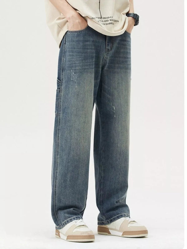 Washed Wide Leg Jeans for Men - Premium Fitness & Activewear for Men & Women|UK