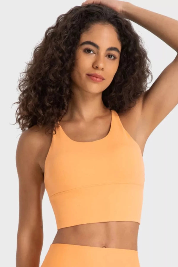 Millennia Crisscross Back Ladder Detail Sports Bra - Premium Fitness & Activewear for Men & Women|UK