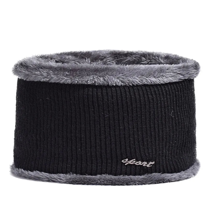 New Winter Men'S Hat – Outdoor Ear Protection Warm Knitted Cap with Windproof Visor, Thick Bicycle Scarf Cap for Men - Allen - Fitness