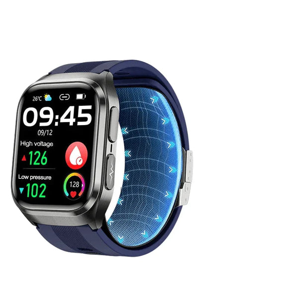 NNEOBA Sports Smart Watch Blue - 2.06" AMOLED Display, Blood Pressure Monitoring, Bluetooth 5.3