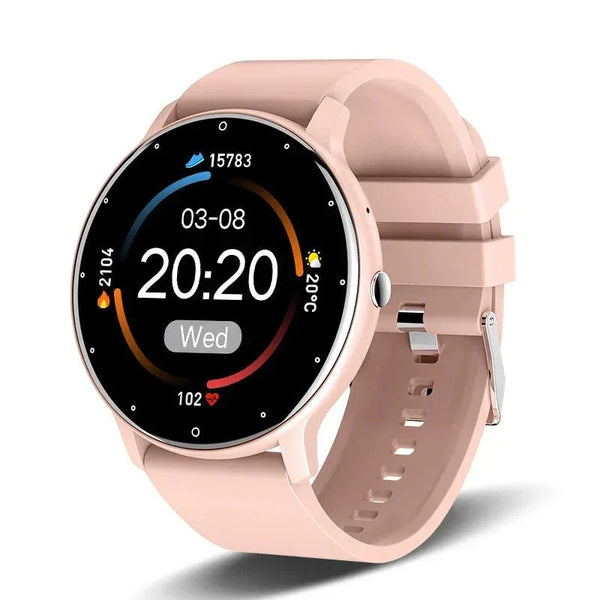 NNEOBA Waterproof Sports Smart Watch Pink - Bluetooth Calling, Heart Rate & Health Tracker