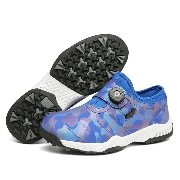 Non-slip Spudless Trainers Rotating Buckles Outdoor Men's Golf Shoes