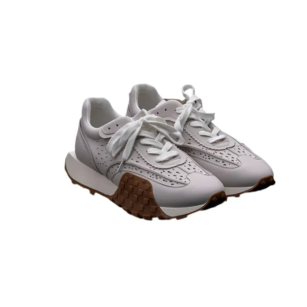 Retro Niche Thick-Soled Jogging Casual Sneakers with Breathable Comfort & Color-Blocking Style