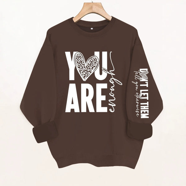 Cozy fleece hoodie with round neckline