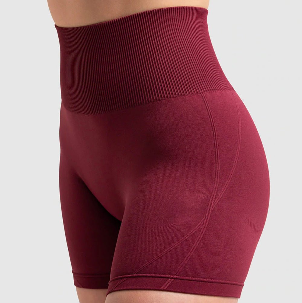 Seamless Sports Bra Set with Peach Hip Trousers – Super Stretch Long Sleeve Yoga Outfit S, M, L - Allen - Fitness
