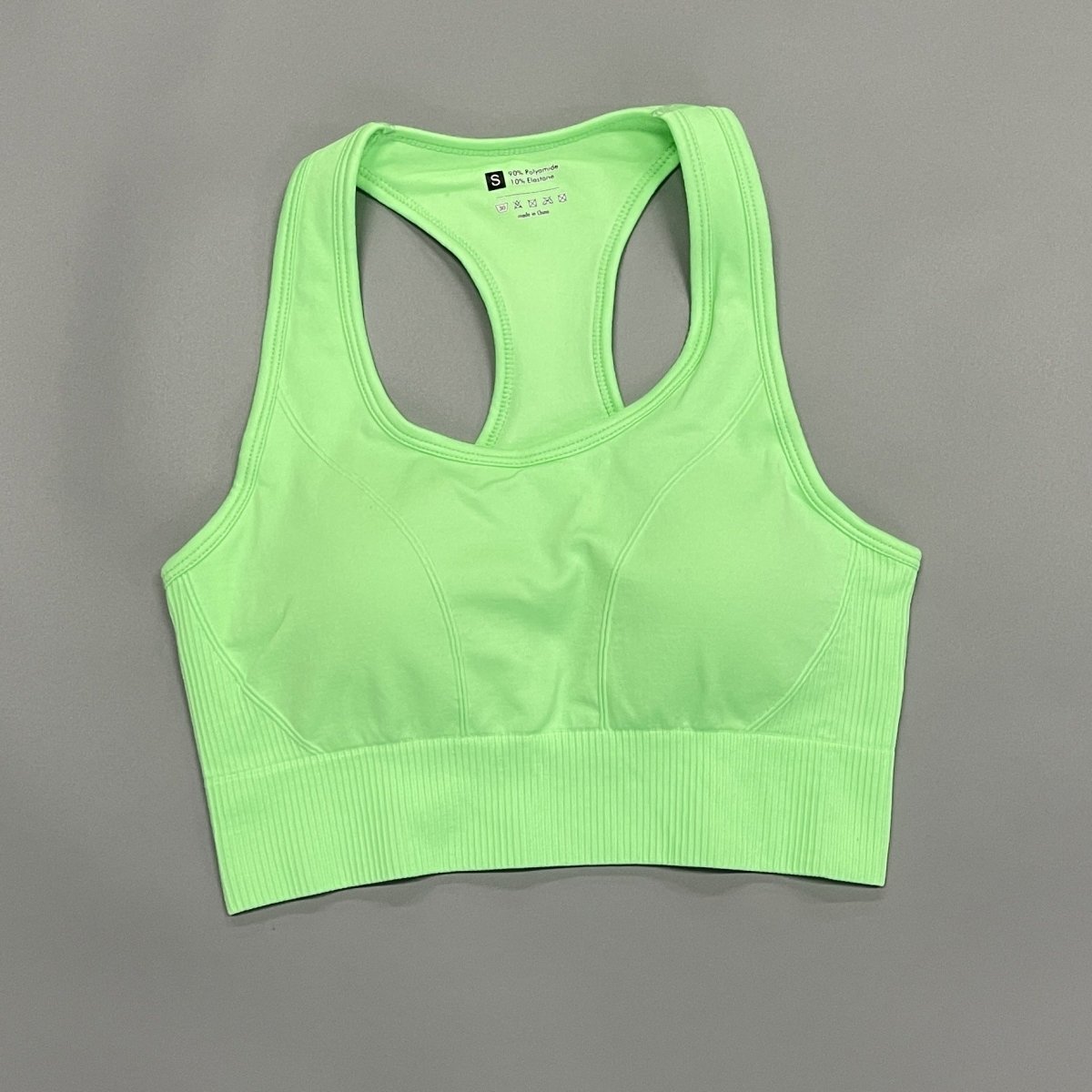 Seamless Sports Bra Set with Peach Hip Trousers – Super Stretch Long Sleeve Yoga Outfit S, M, L - Allen - Fitness