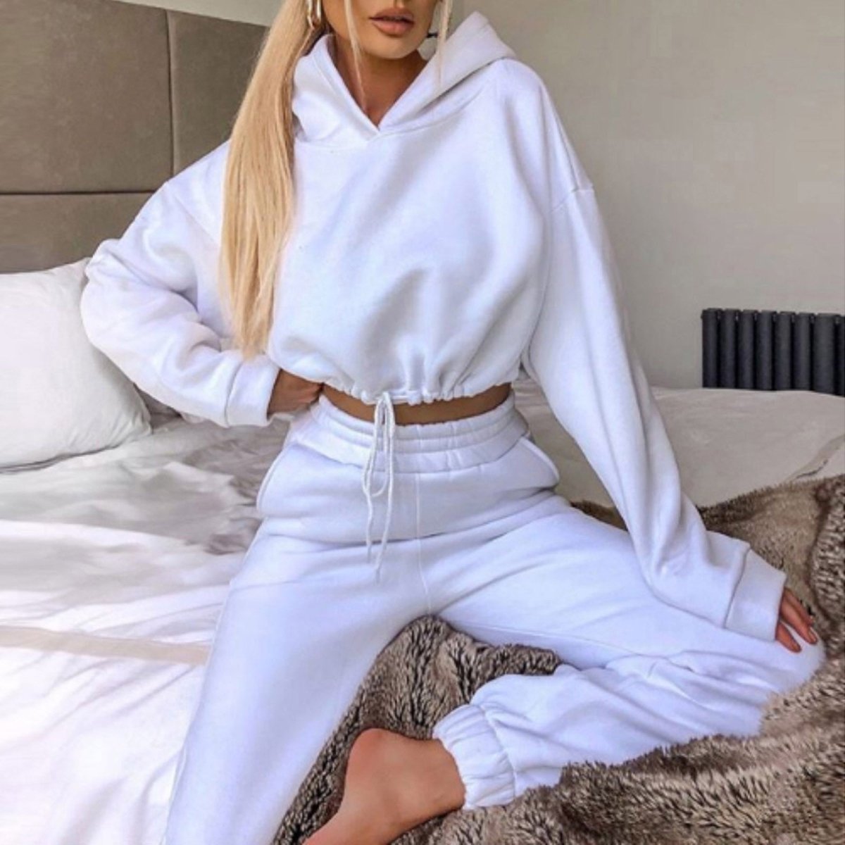 Stylish 2 Piece Women's Jogging Suits - Long Sleeve Hoodie & Casual Fitness Tracksuits - Allen - Fitness