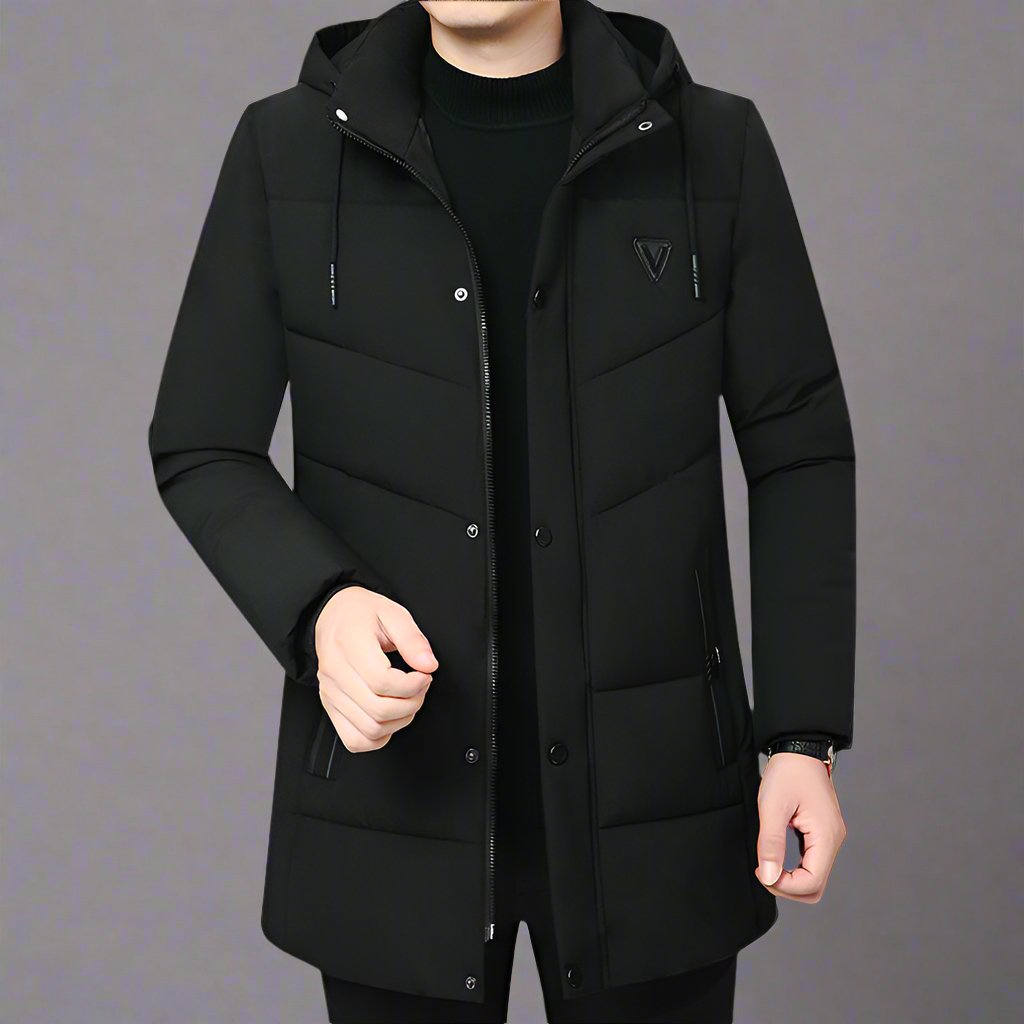 Thickened Winter Coats For Men - Warm Wool Lined, V-Neck Design, Comfort Fit XL-5XL.