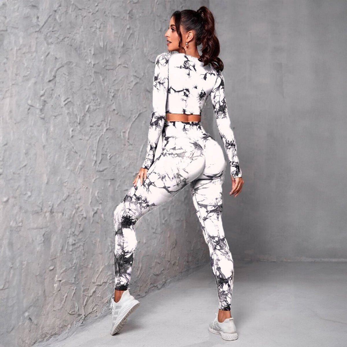 Women Fitness Sportswear Suit - Stylish Casual Wear with Premium Chemical Fiber Blend - Allen - Fitness