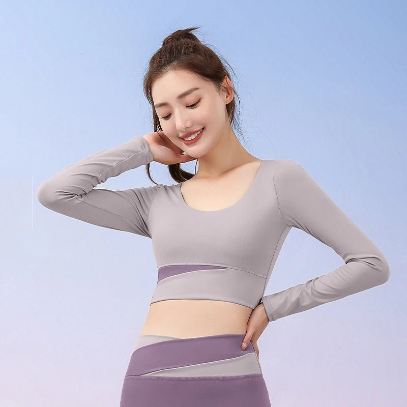 Women Gym High Waist Leggings and Bra Workout Clothes Seamless Fitness Yoga Set - Allen - Fitness