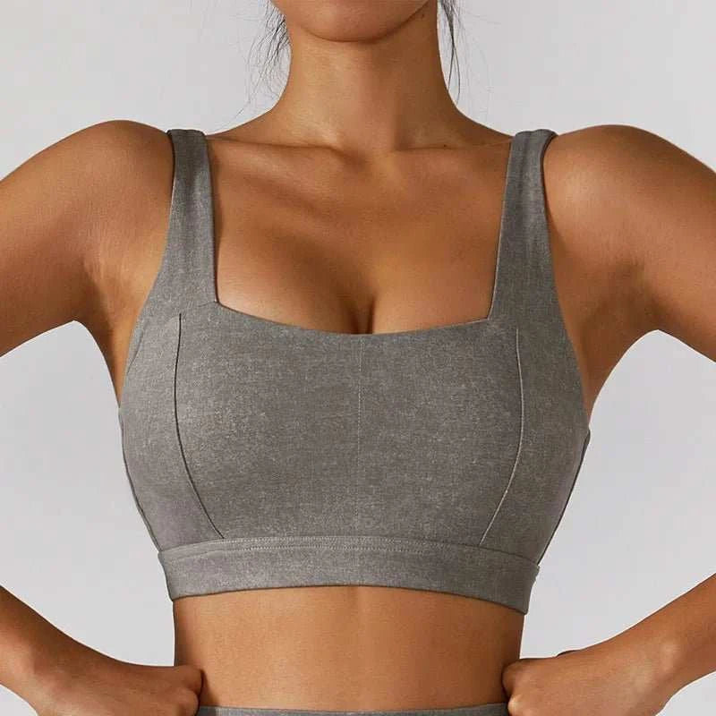Women High Waist Legging Sports Bra Gym Wear Yoga Suit Tennis Wear Fitness Sets - Allen - Fitness