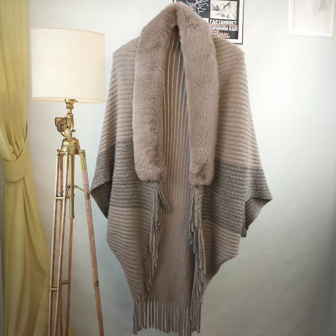 Women's Fashion Coat: Personalized Cashmere Knitted Cardigan with Monochrome Pattern, Warm & Stylish - Allen - Fitness