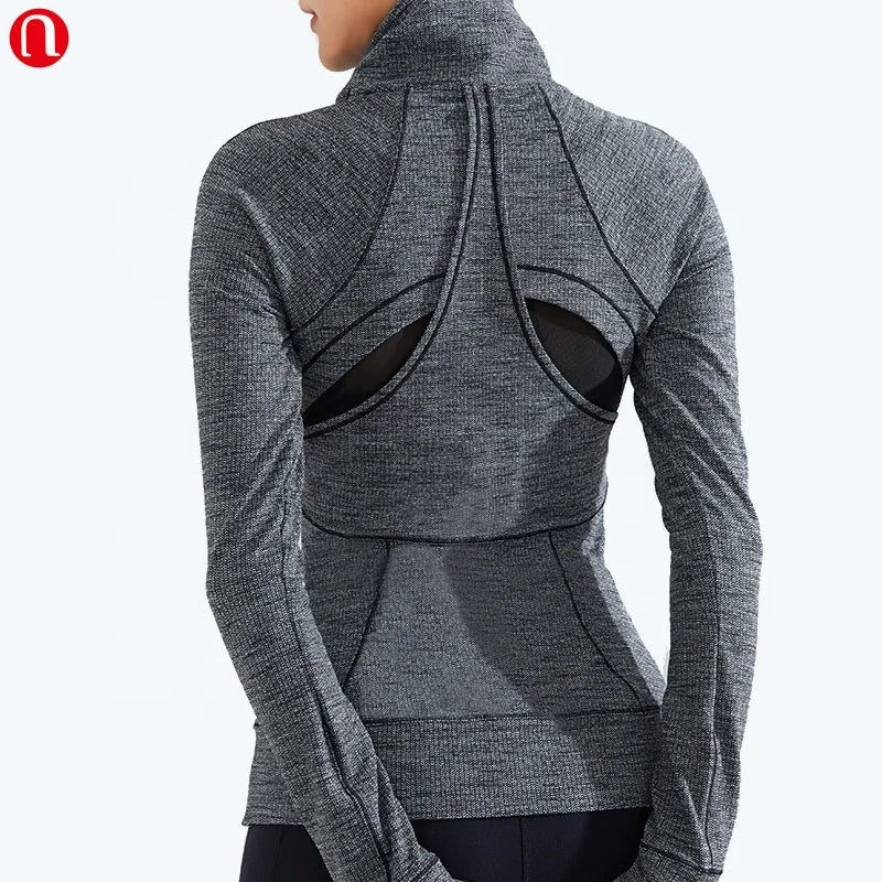 Women's Running Jackets - Long Sleeve Yoga Fitness Workout Jacket for Active Women - Allen - Fitness