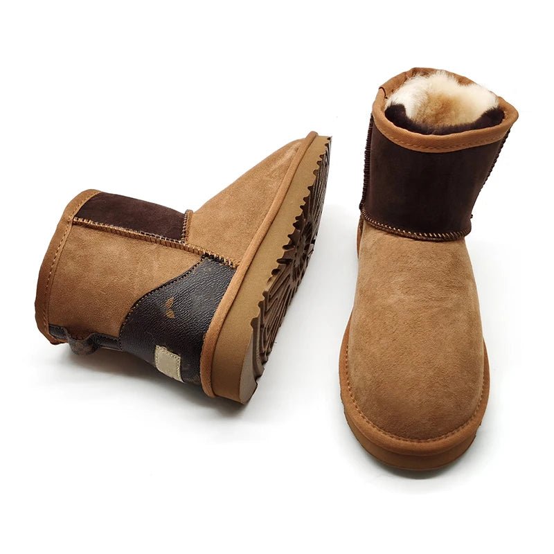 Women's Snow Boots - Real Sheepskin Plush Fur Ankle Boots for Ultimate Winter Warmth - Allen - Fitness