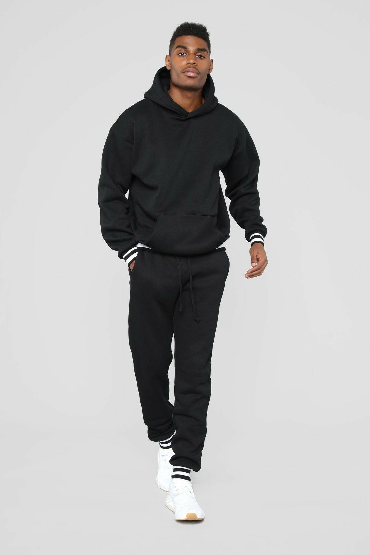 Custom Pullover High Quality Blank Sweat Suits Men Sweat Tracksuits Set Blank Jogging Suits Men sweatsuit With Pocket - Allen Fitness