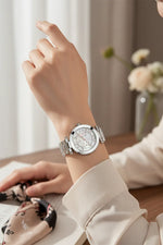 Ladies' Watch GC Watches 32mm Silver Stainless Steel Quartz with White Face, Water Resistant 10 ATM - Allen-Fitness