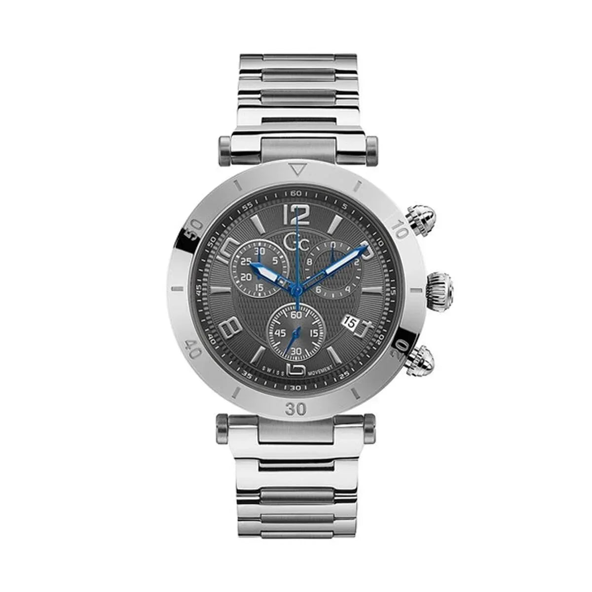 Men's Watch GC Watches Y68001G5MF, Stylish 44mm Stainless Steel Quartz with Grey Dial - Allen-Fitness