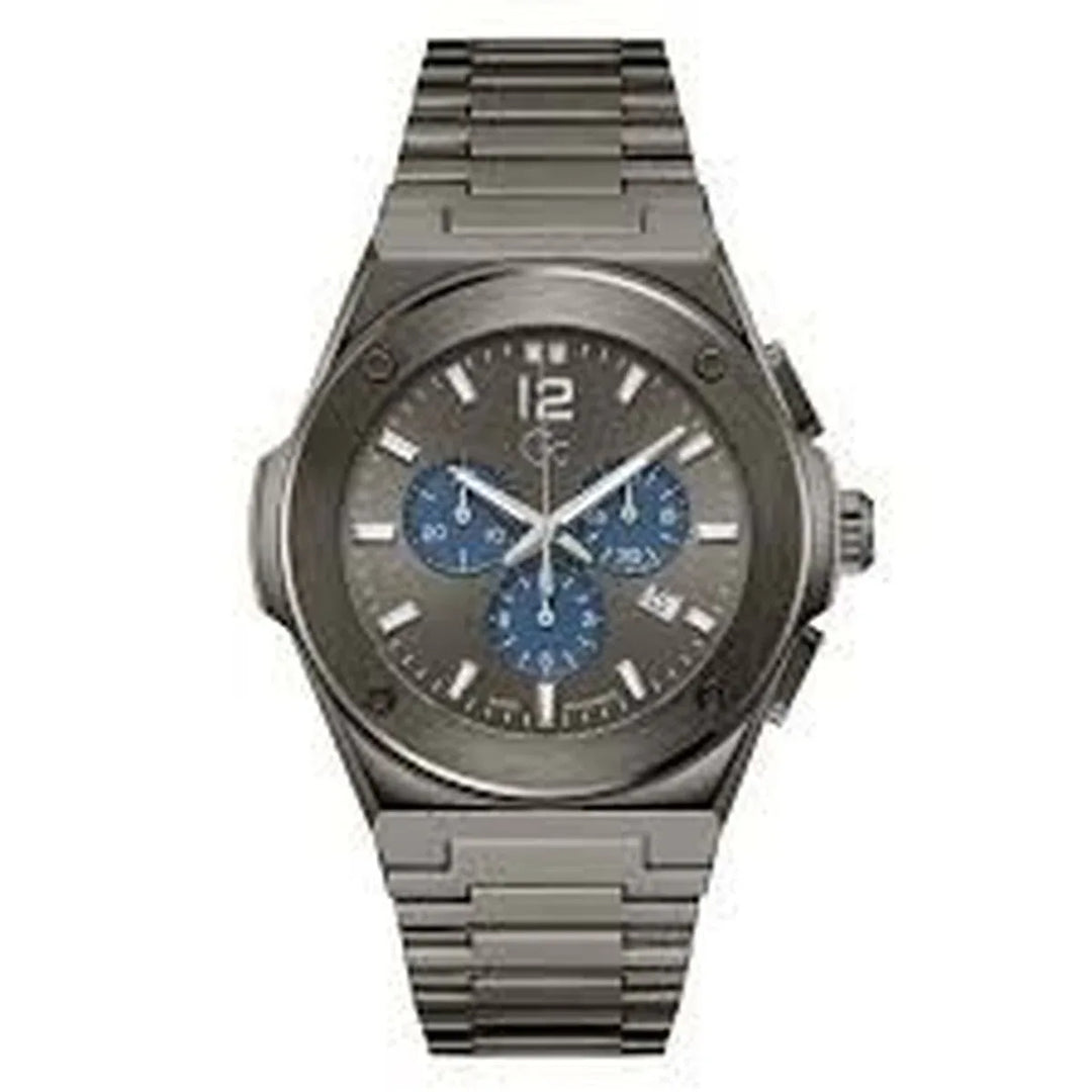 Men's Watch GC Watches Z33003G5MF - 44mm Grey Stainless Steel Quartz Wristwatch, 10 ATM Water Resistant - Allen-Fitness
