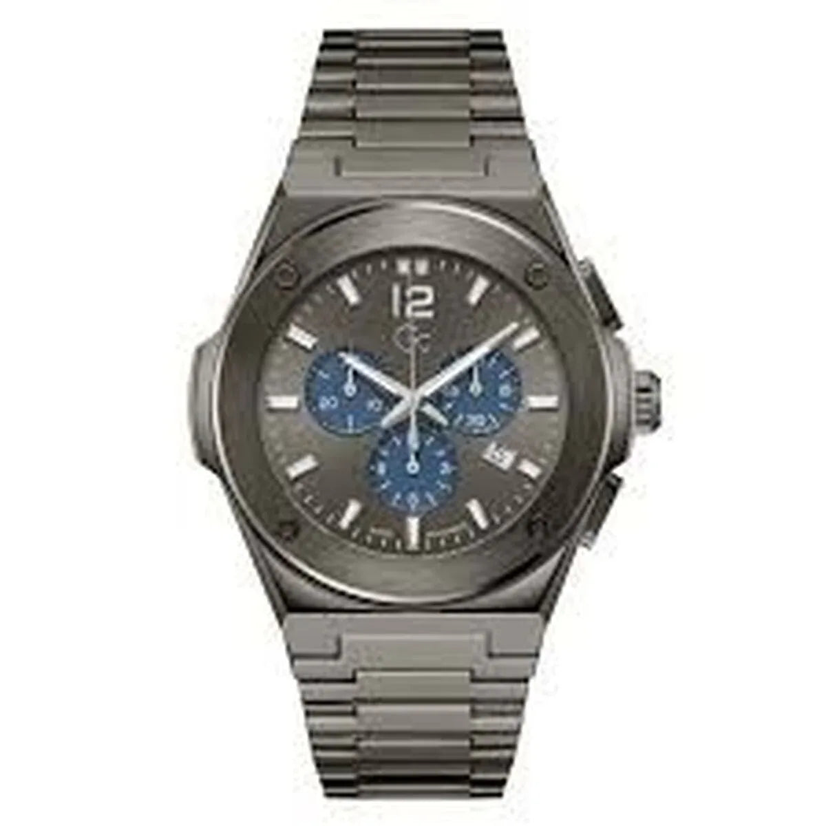 Men's Watch GC Watches Z33003G5MF - 44mm Grey Stainless Steel Quartz Wristwatch, 10 ATM Water Resistant - Allen-Fitness