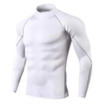 Men's High Collar Fitness Long Sleeve Pro Sports Autumn and Winter Running Shirt - Allen-Fitness