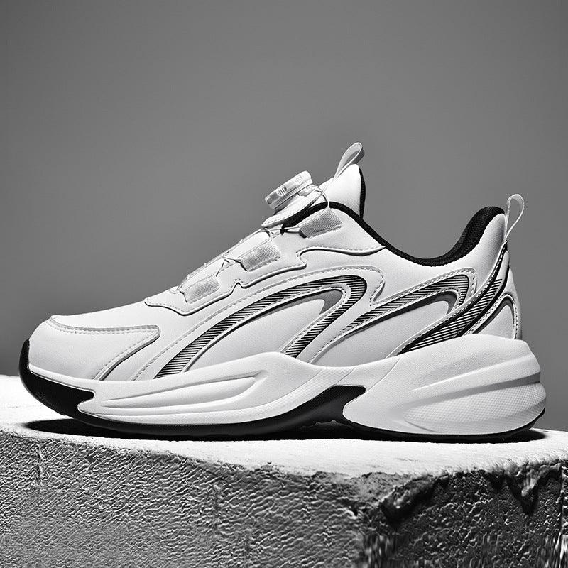 Waterproof Leather Sneaker For Men's Rotating Button - Allen-Fitness