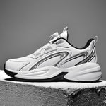 Waterproof Leather Sneaker For Men's Rotating Button - Allen-Fitness