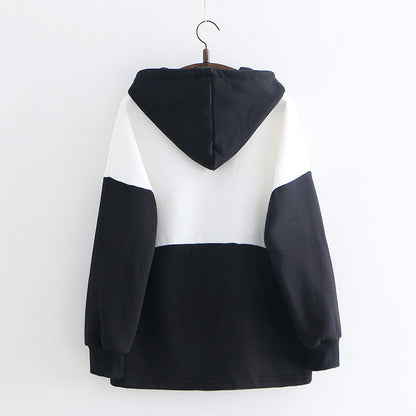 Back view of Women’s Oversized Hoodie, highlighting the relaxed fit, perfect for layering during lectures or study sessions.