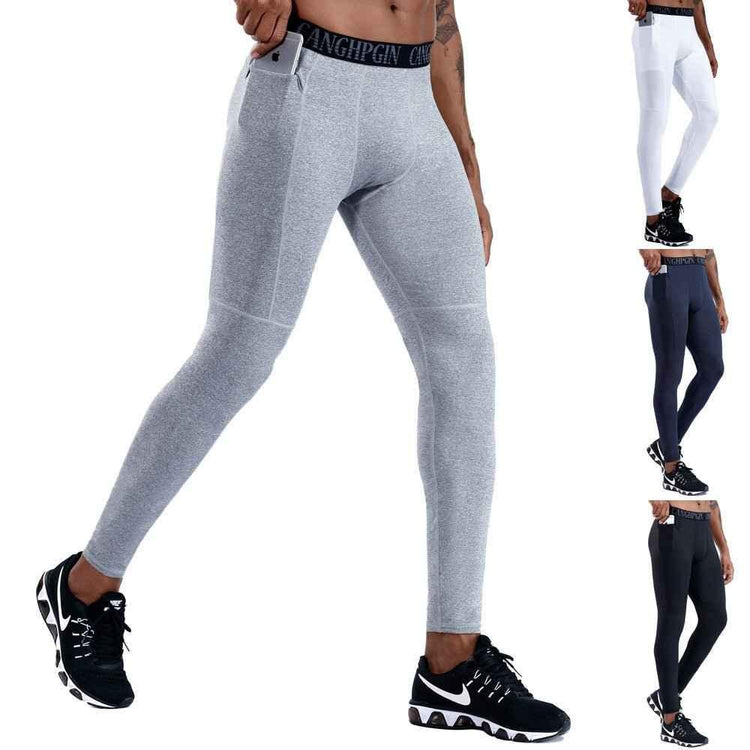 Men's Quick-Drying High Waist Sports Running Leggings - Allen-Fitness