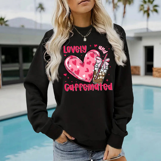 Loose velvet sweatshirt
