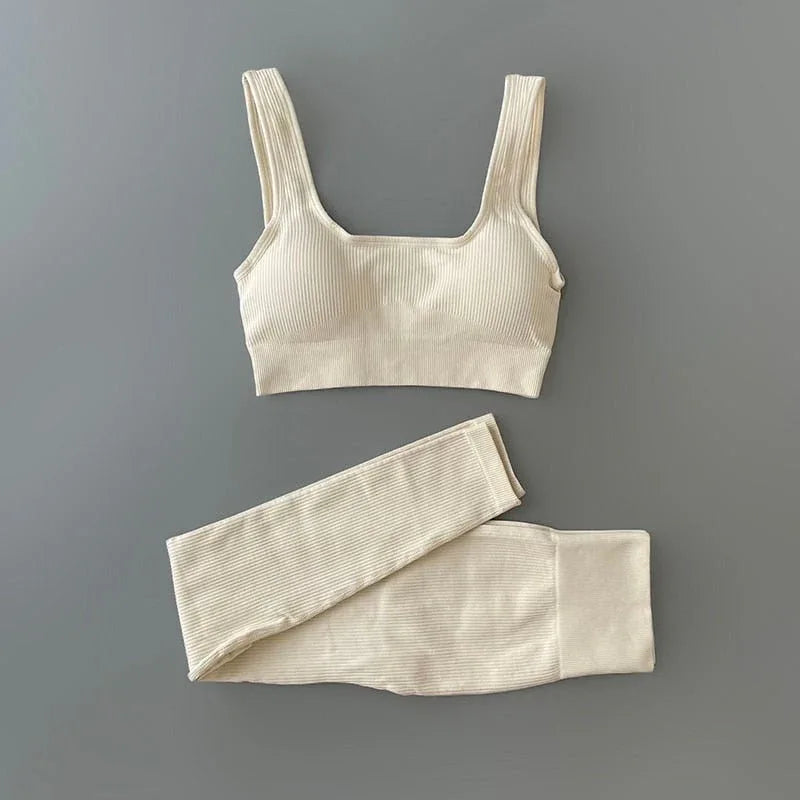 Women's High Waist Yoga Pants Set - Quick-Dry, Breathable, and Stylish - Allen-Fitness