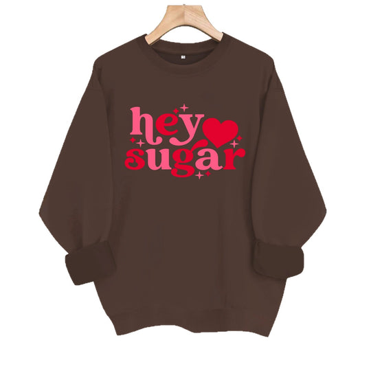 Round neck fleece hoodie