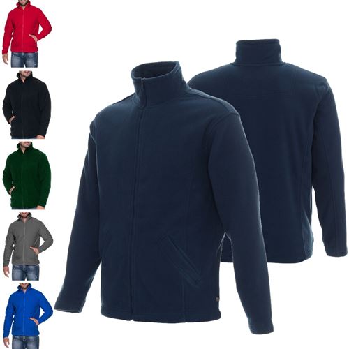 Premium Men's Microfleece Jacket - FBH681 displayed on a male model outdoors, showcasing lightweight comfort and warmth.