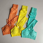 2 Piece gym Workout Clothes For Women Seamless Leggings Sports Bra Woman Running Sports Wear Gym Clothing Athletic Yoga Set - Allen-Fitness