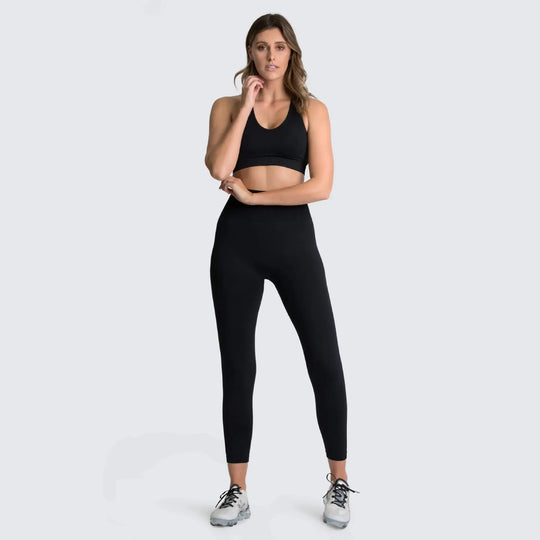 Gym Clothes Set for Women - 2-Piece Push-Up Yoga Bra &amp; High Waist Leggings in 12 Colors - Allen-Fitness