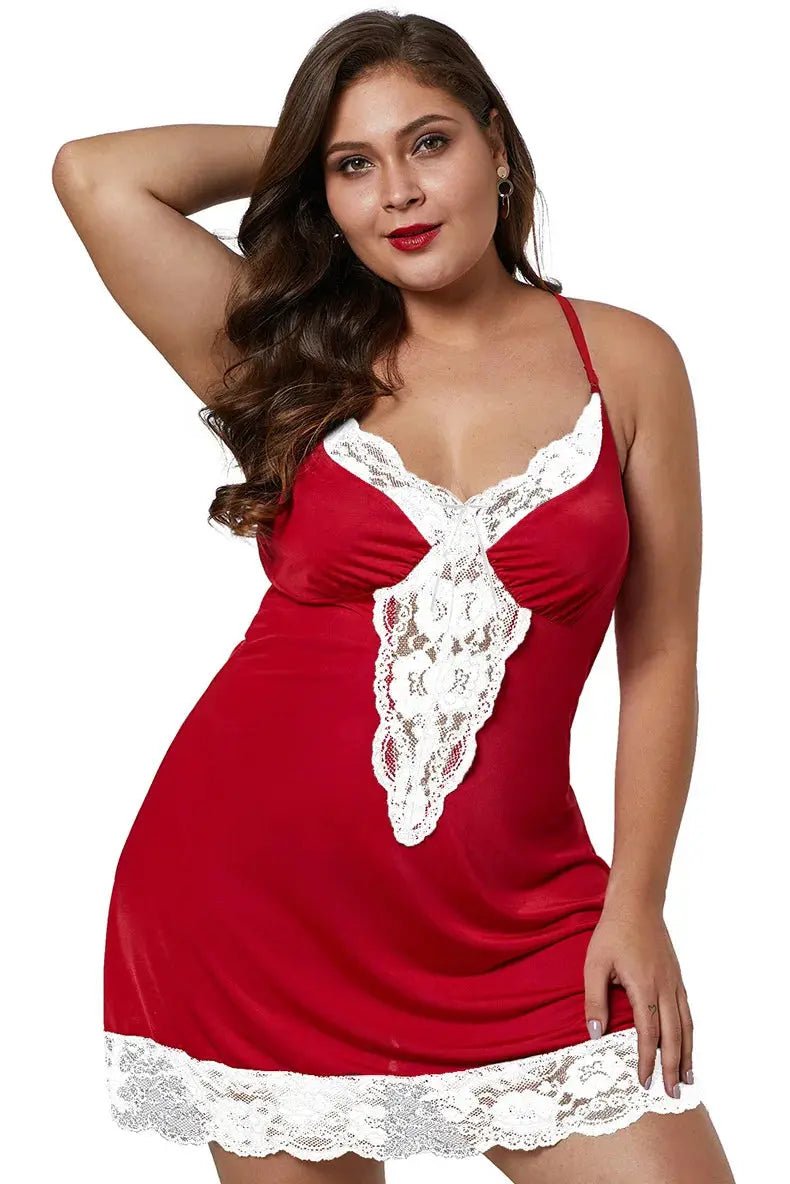 Lace 4xl 5xl Plus Size Fat Women Sexy Lingerie Set - Allen-Fitness
